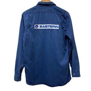 VINTAGE Eastern‎ Airlines Uniform Shirt Mens Medium Mechanic Costume Grunge